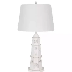 White Lighthouse Table Lamp - The Style Hearth
